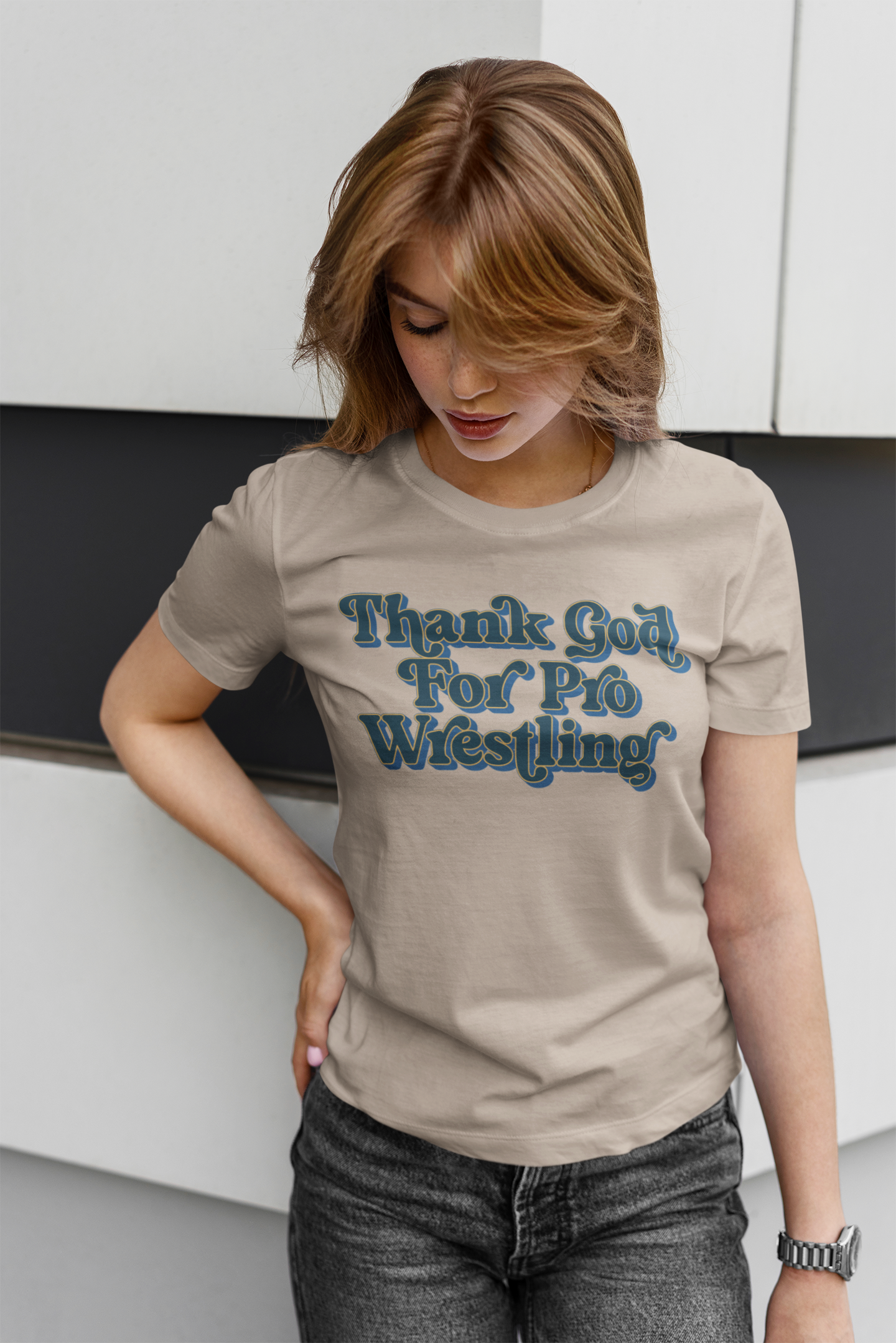 Thank God for Pro Wrestling Tee – Vintage Tri-Blend
