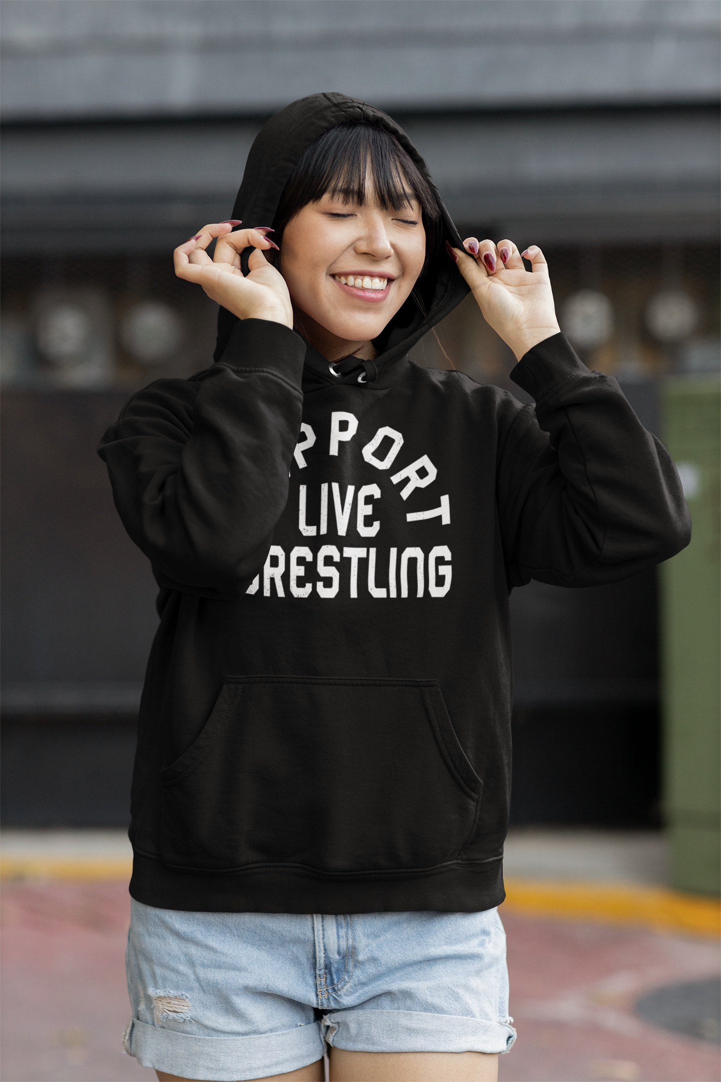 SUPPORT LIVE WRESTLING HOODIE