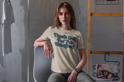 Thank God for Pro Wrestling Tee – Vintage Tri-Blend